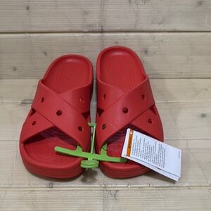 CROCS Red Sandals Lightweight Comfort with Ventilation